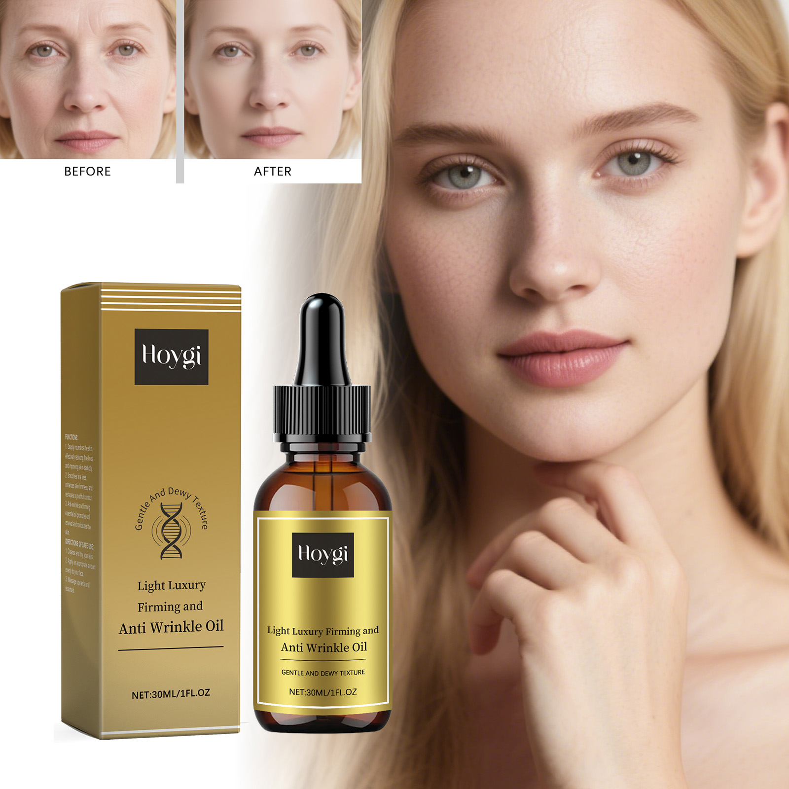 Luxury Skincare Makeup - Aceite reafirmante para el cuidado Facial,