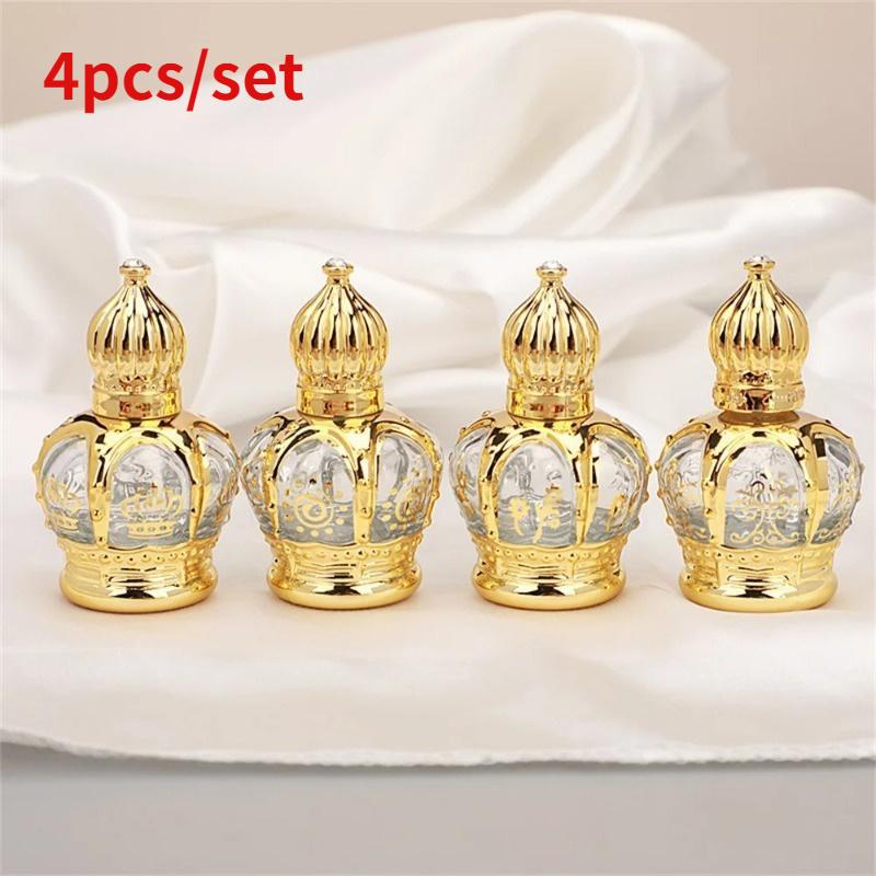 Luxury Skincare Bottles - Juego de 4 Botellas de Vidrio