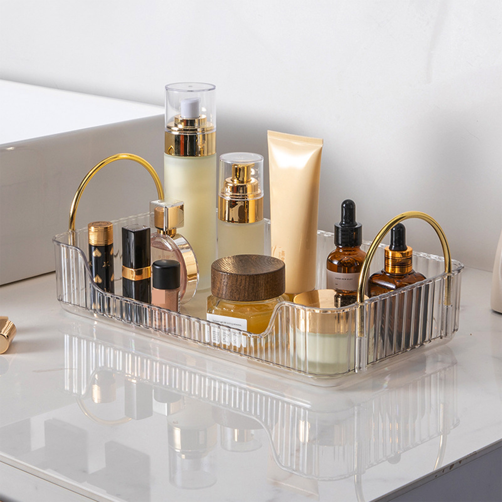Organizador de baño de lujo, e - Luxury Skincare Makeup reseña y precio