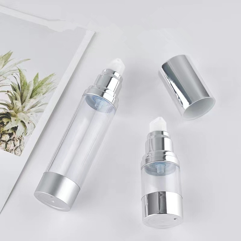 Botella de vacío plateada bril - Luxury Skincare Bottles reseña y precio
