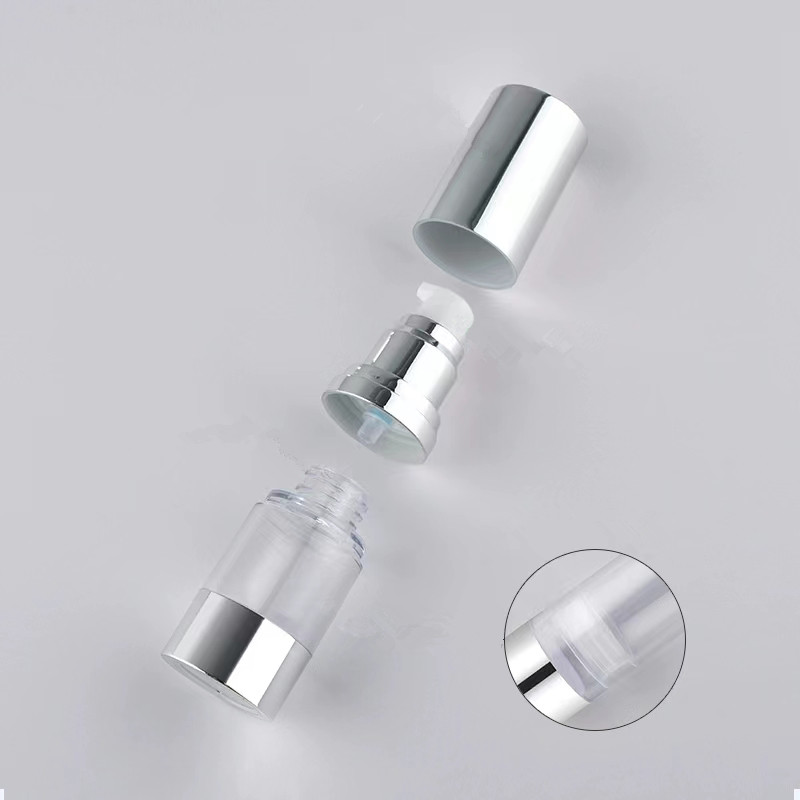 Botella de vacío plateada bril - Luxury Skincare Bottles reseña y precio
